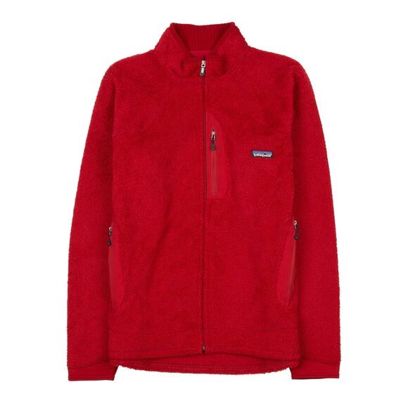 Patagonia Men's R2 Jacket Medium Red Fleece‎ Thermal Full Zip Sweatshirt FLAW